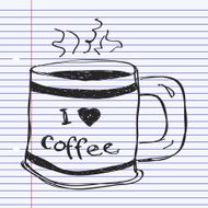 Simple doodle of a coffee mug N2