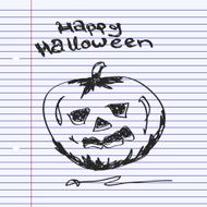 Simple doodle of a pumpkin