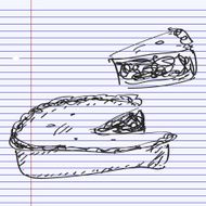 Simple doodle of a pie N2