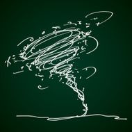 Simple doodle of a tornado N3