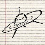 sketch drawing of a spaceship N2