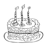 Simple doodle of a cake N5