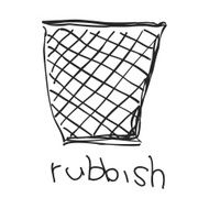 Simple doodle of a rubbish bin N3