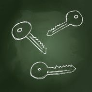 Set of cartoon style key N3