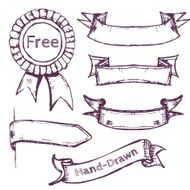 Hand-drawn ribbons