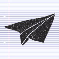 Simple doodle of a paper aeroplane N3