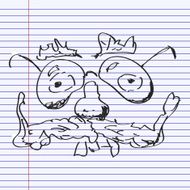 Simple doodle of a funny face N5