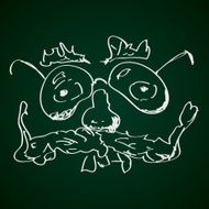 Simple doodle of a funny face N6