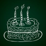 Simple doodle of a cake N6