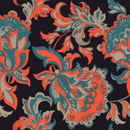 folkloric flowers seamless pattern ethnic floral vector ornament
