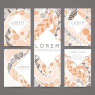 Set of vector design templates Brochures in random colorful style N147