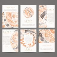 Set of vector design templates Brochures in random colorful style N148