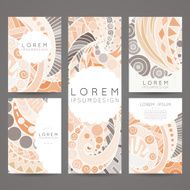 Set of vector design templates Brochures in random colorful style N149