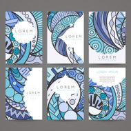 Set of vector design templates Brochures in random colorful style N169