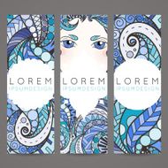 Set of vector design templates Brochures in random colorful style N170