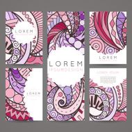 Set of vector design templates Brochures in random colorful style N172