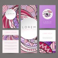 Set of vector design templates Brochures in random colorful style N175
