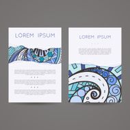 Set of vector design templates Brochures in random colorful style N177