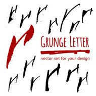 Grunge letter set for your design N8