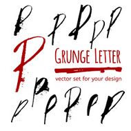 Grunge letter set for your design N10