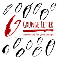 Grunge letter set for your design N11