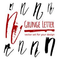 Grunge letter set for your design N12