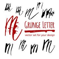 Grunge letter set for your design N13