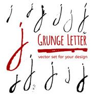 Grunge letter set for your design N16
