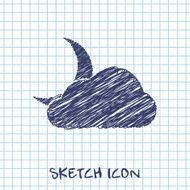 icon of cloudy night
