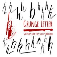 Grunge letter set for your design N18