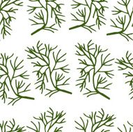 Stylized dill seamless pattern