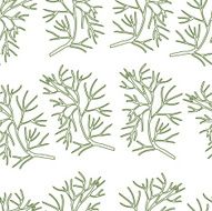 Stylized dill seamless pattern N2