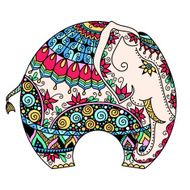 vector color decorated Indian Elephant N3