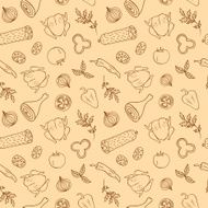 doodle meal seamless background