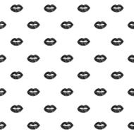 Lips scribble sketch pattern background
