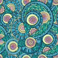 Seamless flower retro background in vector N2