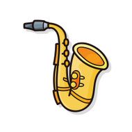 musical instrument Saxophone doodle