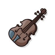 musical instrument violin doodle N2