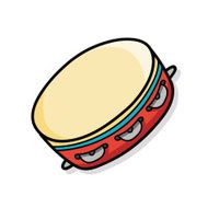 musical instrument Tambourine doodle