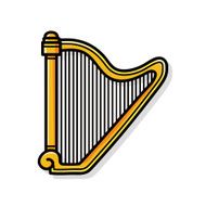 musical instrument Harp doodle