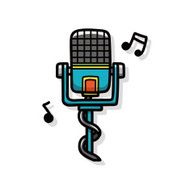 musical instrument microphone doodle N3