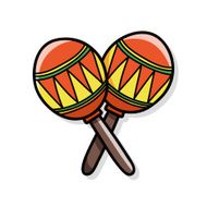 musical instrument Maracas doodle N3