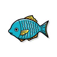 fish doodle