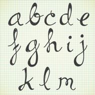 hand drawn script letters doodle N2