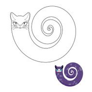 Cat breeds cat &quot;snake&quot; coloring book Fabulous pet