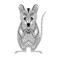 Zentangle Possum totem
