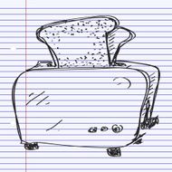 Simple doodle of a toaster N3