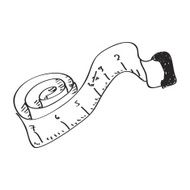 Simple doodle of a tape measure