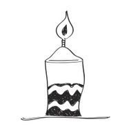 Simple doodle of a candle N2