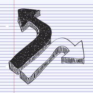 Simple doodle of a direction arrow N2